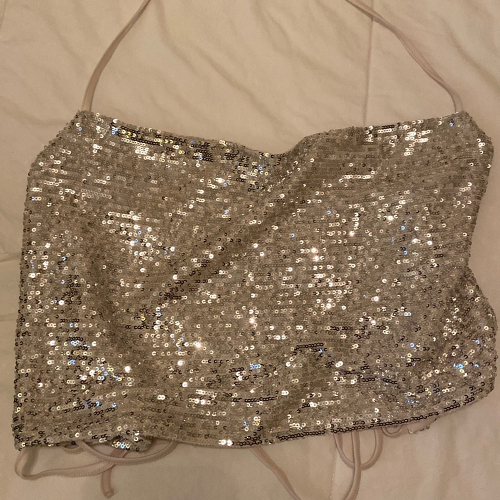 Sparkle open back top from target - new never worn